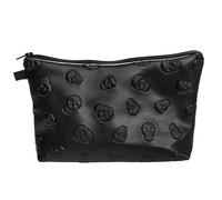 Reise-Kosmetiktasche - 22 x 18 x 13,5 cm, PU-Leder, wasserdichte Reise-Tasche für Kosmetik, weicher Kulturbeutel mit Reißverschluss für Schmuck, Brillen, Handy, Damenaufbewahrung für Handy