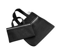 Reise-Kosmetiktasche aus Netzstoff, tragbar, für Flugzeug, Kulturbeutel mit Reißverschluss und Griff, 2 Stück, für Reisen, Festival, Arbeit, Stadion, Urlaub, Schule, Flugzeug, Konzert, Schwarz