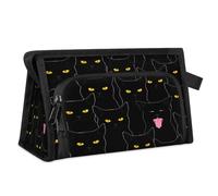 Reise-Kulturbeutel für Damen, Herren, Mädchen, Jungen, schwarze Katze, multifunktionale Make-up-Tasche, Kulturbeutel, Kosmetik-Organizer, Duschtasche, farbe, M, Taschen-Organizer