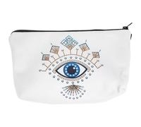 Reise Kulturbeutel Halloween Feier mit Evil Eye Muster, Polyester | Leichte Make Up Aufbewahrungstasche, Reise und Outdoor, für Kleine Pflegeartikel, Robust, Tragbar