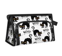 Reise-Kulturbeutel mit schwarzer Katze, für Damen, Herren, Mädchen, Jungen, Halloween, Katze, multifunktional, Make-up-Tasche, Kosmetik-Organizer, Duschtasche, farbe, M, Taschen-Organizer