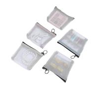 Reise-Make-up-Tasche - 5 x tragbare Tragetasche mit Reißverschluss - Kosmetik-Schmuckkoffer, Kulturbeutel für Mädchen, Urlaub, Damen, Einzelnes Attribut, Refer to description, Uni