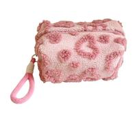 Reise-Make-up-Tasche in Herzform - Kosmetik-Organizer aus Samt mit goldenem Reißverschluss für den täglichen Gebrauch | 7,09 Zoll tragbare Beauty-Tasche, tro