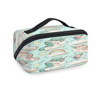 Reise-Make-up-Tasche mit Regenbogen-Einhorn, für Damen, Herren, Mädchen, Jungen, niedliches Einhorn, Kulturbeutel, Kosmetik, Toilettenartikel, Organizer, Duschtasche