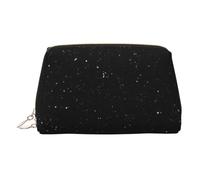 Reise-Make-up-Tasche, Organizer mit Trennwand, tragbar, mit Reißverschluss, Schwarz, gold, One Size, Kosmetiktasche