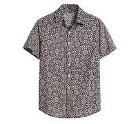 Reise Must Have Must Haves Aesthetic Leinenhemd Herren Slim Fit Hemd Baumwolle T-Shirt-Ärmel Casual-Bluse Mit Kurzen Leinen Für Männer Bedruckt Hemd Man Labor Day Deals