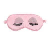 Reise Schlafmaske mit Wimpern, Rosa, Kunstseide, Verdunkelung
