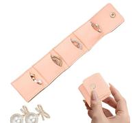 Reise Schmuck Organizer - Kleine Faltbare Etui | Kompakte Wickelschmuckaufbewahrung mit Schnalle, elegante Trenntasche für Frauen Männer Teenager zum Tragen von Ziegenschnallen