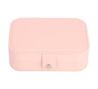 Reise-Schmuckkästchen mit Spiegel, PU-Leder, 2 Ebenen, kleines tragbares Schmuckaufbewahrungsset für Ringe, Ohrringe, Halsketten