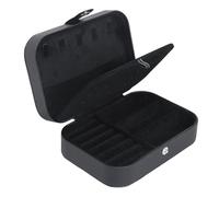 Reise-Schmuckschatulle, kleine Schmuck-Organizer-Boxen für Frauen und Mädchen, 2-lagig, Reise-Schmuckkoffer, PU-Leder, Mini-Schmuckaufbewahrung, Präsentationshalter für Ohrringe, Ringe, Halsketten,