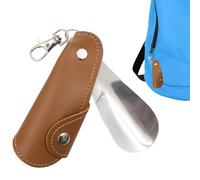 Reise-Schuhlöffel Schlüsselanhänger - Kleine tragbare Anziehhilfe aus Edelstahl | Schuhlöffel für Senioren, Männer und Frauen, praktisches Schuhzubehör, einfach zu bedienen, Se référer au