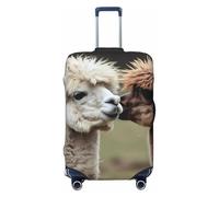 Reisegepäckabdeckung, modischer Koffer-Schutz, lustiger Alpaka-Elastan, waschbare Kofferabdeckungen, kratzfest, passend für 45,7 - 81,3 cm große Koffer, Schwarz , M