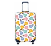 Reisegepäckhüllen - bunte Glühbirne, elastische Kofferabdeckungen, Schutz für Gepäck, 45,7 - 81,3 cm, Schwarz, X-Large