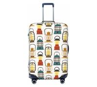 Reisegepäckhüllen - bunte Glühbirne, Vintage, elastisch, Kofferabdeckungen für Gepäck, 45,7 - 81,3 cm, Schwarz, X-Large