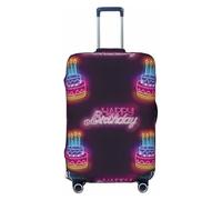 Reisegepäckhüllen - Glühbirne Happy Birthday Elastizität Kofferabdeckungen Schutz für Gepäck 45,7 - 81,3 cm, Schwarz, X-Large