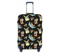 Reisegepäckhüllen mit niedlichen Totenköpfen, Kaninchen, Katze, Fledermaus, elastisch, 45,7 - 81,3 cm, Schwarz, Schwarz, Large