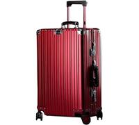 Reisekoffer Koffer aus Aluminium-Magnesium-Legierung, Boarding-Trolley, Passwort-Box, Aluminiumrahmen, Gepäck, einfacher tragbarer Reisekoffer Weichschalenkoffer(Size:20in,Color:B)