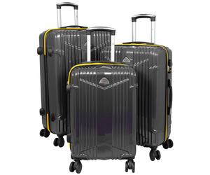 Reisekoffer Set 3tlg Trolley Hartschale Daytona anthrazit Polycarbonat