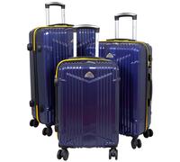 Reisekoffer Set 3tlg Trolley Hartschale Daytona blau Polycarbonat