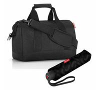 Reisenthel Accessoires GmbH & Co. KG reisenthel allrounder M mit umbrella pocket classic Set, Reisetasche, Regenschirm, Black, 18 L, 2-tlg. - Polyester RT0MS7003_CLAS