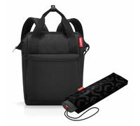 Reisenthel Accessoires GmbH & Co. KG reisenthel allrounder R mit umbrella pocket mini Set, Rucksack, Regenschirm, Black, 12 L, 2-tlg. - Polyester RT0JR7003_MINI