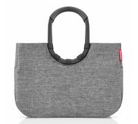Reisenthel Accessoires GmbH & Co. KG reisenthel loopshopper L Frame, Einkaufstasche, Einkaufskorb, Tragetasche, Tasche, Twist Silver, 25 L, OR7052 - grau Polyester OR7052