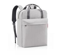 reisenthel allday backpack M herringbone grey - vielseitiger Rucksack für Alltag, Reisen, Einkaufen oder Arbeit - wasserabweisend, Handgepäck zugelassen