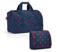 reisenthel Allrounder L mit toiletbag XL Reisetasche Waschtasche (Mixed dots red)