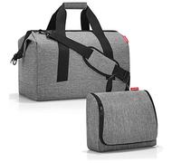 reisenthel Allrounder L mit toiletbag XL und wahlweise mit extra Zugabe Reisetasche Waschtasche (Twisted Silver)