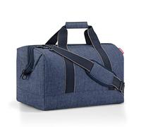 Reisenthel Reisetasche Allrounder L herringbone dark blue, Dunkelblau, Textil, 48x39.5x29 cm, gepolsterter Boden, Innensteckfächer, Tragehenkel, verstellbarer Schultergurt, Schultergurt, Freizeit, Kof