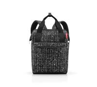 reisenthel Allrounder R bouclé Black | 2-in-1 Rucksack mit Laptopfach, Metallbügelöffnung und Trolley-Aufsteckfunktion
