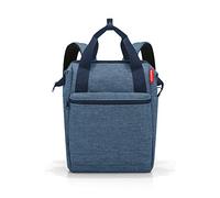 reisenthel allrounder R in Twist Blau - Rucksack und Tragetasche in einem - Mit Stecklasche für Reisetrolleys