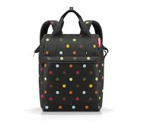 reisenthel Rucksack allrounder 23 Liter - dots - extra groß - Schulrucksack mit Punkten in schwarz - dots Schwarz