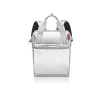 reisenthel allrounder R silver crackle - Rucksack und Tragetasche in einem - Mit Stecklasche für Reisetrolleys