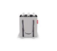 Reisenthel Flaschentasche BOTTLEBAG HERRINGBONE GREY, 24 x 28 cm - Grau - Schwarz - Polyester - faltbar - mit 9 Fächern