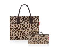 reisenthel Bundle Daily Shopper Leo Macchiato + Organizer Leo Macchiato - Funktionelle Tasche mit Organizer-Kombination: Schluss mit Taschenchaos - mit praktischen Fächern und Tragegriffen.