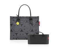 reisenthel Bundle Daily Shopper Rhombus Olive + Organizer Black - Funktionelle Tasche mit Organizer-Kombination: Schluss mit Taschenchaos - mit praktischen Fächern und Tragegriffen.
