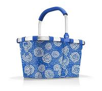 reisenthel carrybag Batik Blue - Stabiler Einkaufskorb mit viel Stauraum und praktischer Innentasche - Elegantes und wasserabweisendes Design
