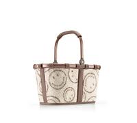 reisenthel carrybag XS smiley® teddy chocolate - Stabiler Einkaufskorb mit praktischer Innentasche - Elegantes und wasserabweisendes Design