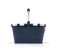 reisenthel carrybag faltbarer Einkaufskorb 22 l twist navy | Innentasche mit Reißverschluss, ummantelter Klappgriff, Standfüße, bis 20 kg belastbar