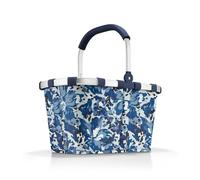 reisenthel carrybag flora blue - Stabiler Einkaufskorb mit viel Stauraum und praktischer Innentasche - Elegantes und wasserabweisendes Design