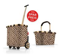 Reisenthel Carrybag Frame Leo mit Carrycruiser Leo (Trolley) im Set - Braun - Creme/Beige
