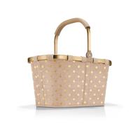 reisenthel carrybag frame metallic dots coffee - Stabiler Einkaufskorb mit viel Stauraum und praktischer Innentasche - Elegantes und wasserabweisendes Design