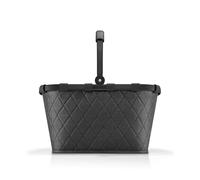 reisenthel carrybag frame rhombus black - Stabiler Einkaufskorb mit viel Stauraum und praktischer Innentasche - Elegantes und wasserabweisendes Design