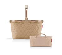 reisenthel Carrybag Frame Rhombus Ginger + Organizer Twist Coffee - Funktionaler Taschen-Organizer: Für noch mehr Ordnung in Ihrer reisenthel Einkaufskorb
