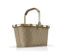 reisenthel carrybag frame rhombus olive - Stabiler Einkaufskorb mit viel Stauraum und praktischer Innentasche - Elegantes und wasserabweisendes Design