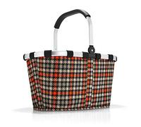 reisenthel carrybag Glencheck Red - Stabiler Einkaufskorb mit viel Stauraum und praktischer Innentasche - Elegantes und wasserabweisendes Design