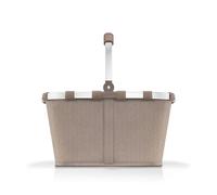 reisenthel carrybag herrigbone mokka - Stabiler Einkaufskorb mit viel Stauraum und praktischer Innentasche - Elegantes und wasserabweisendes Design