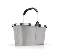 reisenthel carrybag herringbone grey - Stabiler Einkaufskorb mit viel Stauraum und praktischer Innentasche - Elegantes und wasserabweisendes Design