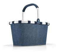 reisenthel carrybag in Twist Blau - Stabiler Einkaufskorb mit viel Stauraum und praktischer Innentasche - Elegantes und wasserabweisendes Design